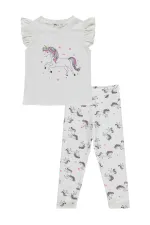 Kız Çocuk Takım 2-5 Yaş Ekru - Paket