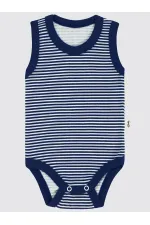 Bebek Çıtçıtlı Badi 0-24 Ay Lacivert - Paket