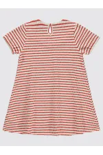 Ensemble gilet et robe corail pour fille de 6 à 9 ans -