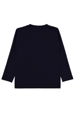 Sweat-shirt garçon Km 6-9 ans bleu marine - Emballage