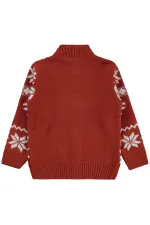 Erkek Çocuk Hırka 2-5 Yaş Koyu Bakır - Paket