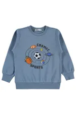 Sweat-shirt garçon Km 2-5 ans indigo - Emballage