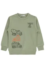 Erkek Çocuk Sweatshirt Km 2-5 Yaş Soft Haki - Paket