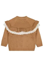 Kız Çocuk Kazak 2-5 Yaş Açık Kahve - Paket