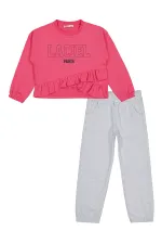 Girls Tracksuit 6-9 Years Old Dark Pink - Package Girls Tracksuit 6-9 Years Old Dark Pink - Package