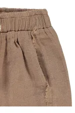 Erkek Çocuk Şort 6-9 Yaş Kahverengi - Paket