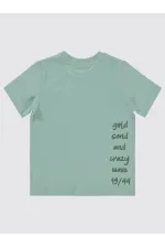 T-shirt garçon 6-9 ans vert amande clair - Emballage