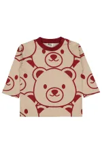 Sweat-shirt bébé 0-24 mois rouge bordeaux - Emballage