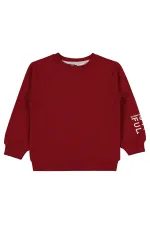 Girl Sweatshirt 2-5 Years Old Dark Burgundy - Package
