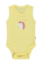 Body bébé à boutons-pression 0-24 mois jaune clair - Emballage