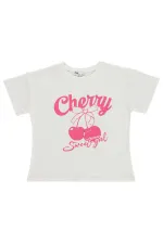 Kız Çocuk Tişört 6-9 Yaş Ekru - Paket