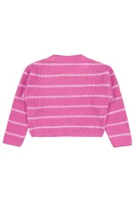 Kız Çocuk Kazak 6-9 Yaş Koyu Pembe - Paket