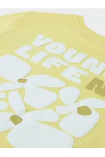 Girls' T-Shirt 10-13 Years Old Light Yellow - Package