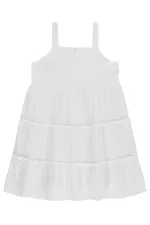 Kız Çocuk Jile ve Elbise 6-9 Yaş Kırık Beyaz - Paket