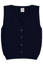 Baby Vest 0-24 Months Navy Blue - Pack