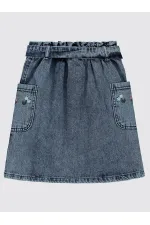 Kız Çocuk Etek 6-9 Yaş Mavi - Paket