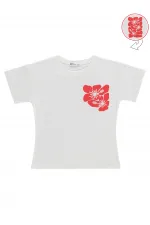 Kız Çocuk Tişört 6-9 Yaş Kırık Beyaz - Paket