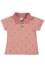 Lot de T-shirts bébé 0-24 mois, couleur terre cuite