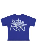 Erkek Çocuk Tişört 6-9 Yaş Saks - Paket