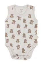 Bebek Çıtçıtlı Badi 0-24 Ay Taş Rengi - Paket