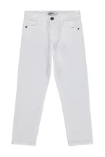 Boys' Trousers, Ages 10-13, White - Pack