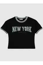 Lot de T-shirts noirs pour filles de 6 à 9 ans