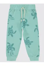 Boys Tracksuit Bottoms 2-5 Years Turquoise - Package