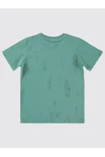 T-shirt garçon 6-9 ans vert mousse - Lot