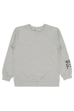 Girl's Sweatshirt 6-9 Years Old Ecru Melanj - Package