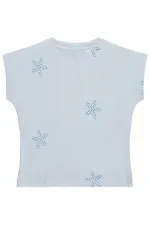 Kız Çocuk Tişört 2-5 Yaş Açık Mavi - Paket