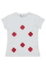 Kız Çocuk Tişört 6-9 Yaş Kırık Beyaz - Paket