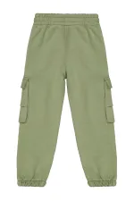 Bas de survêtement garçon 6-9 ans kaki doux - Lot