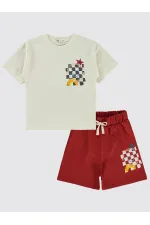 Erkek Çocuk Takım 2-5 Yaş Ekru - Paket