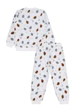 Kız Çocuk Pijama Takımı 6-9 Yaş Ekru - Paket