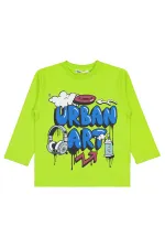 Sweat-shirt garçon vert citron 2-5 ans - Lot