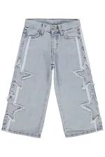 Kız Çocuk Pantolon Kot 2-5 Yaş Buz Mavi - Paket