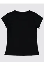 Kız Çocuk Tişört Km 2-5 Yaş Siyah - Paket