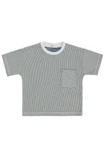 T-shirt garçon, 2-5 ans, bleu indigo clair - Lot