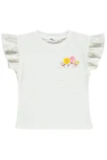 Kız Çocuk Tişört 2-5 Yaş Ekru - Paket