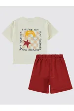 Erkek Çocuk Takım 2-5 Yaş Ekru - Paket