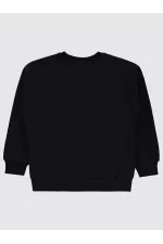 Erkek Çocuk Sweatshirt 6-9 Yaş Siyah - Paket