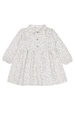 Ensemble robe et gilet pour fille de 2 à 5 ans, couleur écru - Pack