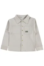 Chemise garçon, 10-13 ans, couleur pierre foncée - Emballage