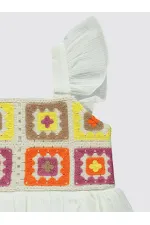 Kız Çocuk Jile ve Elbise 6-9 Yaş Ekru - Paket