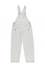 Salopette pour filles, 10-13 ans, blanc cassé - Emballage