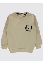 Erkek Çocuk Sweatshirt 2-5 Yaş Bej - Paket