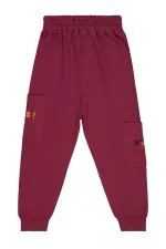 Bas de survêtement garçon 6-9 ans bordeaux - Lot