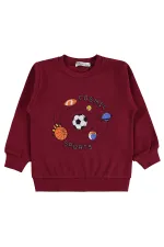 Erkek Çocuk Sweatshirt Km 2-5 Yaş Bordo - Paket