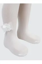Kız Çocuk Külotlu Çorap 2-9 Yaş Ekru - Paket