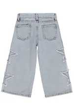 Kız Çocuk Pantolon Kot 2-5 Yaş Buz Mavi - Paket